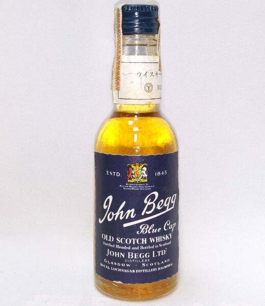 【全国送料無料】特級 John Begg Blue Cap OLD SCOTCH WHISKY　43度　48ml【ROYAL LOCHNAGAR DISTILLERY ジョン ベッグ ブルーキャップ】