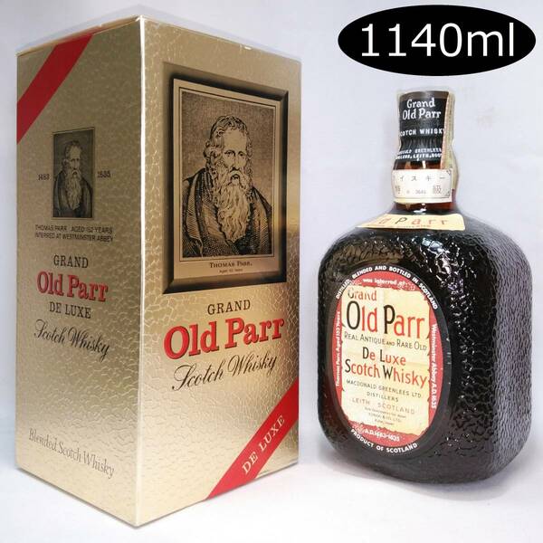 【全国送料無料】特級 オールドパー デラックス インペリアルクォート Grand Old Parr De Luxe REAL ANTIQUE AND RARE OLD　43度　1140ml