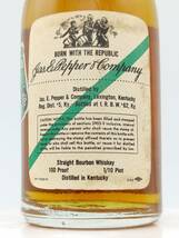 【全国送料無料】JAMES E.PEPPER 100proof Born with the Republic Kentucky STRAIGHT BOURBON Whiskey BOTTLED IN BOND　50度　1/10PINT_画像9