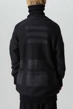 美品 21AW定価63800円 JULIUS ユリウス 希少 ハイネック ニット ブルゾン ブラック 3 / 黒 L rickowens drkshdw Yohji Yamamoto Y-3 GUIDI_画像3