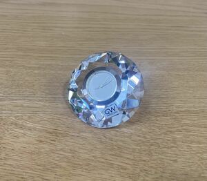 ナルミ 置時計 クロック(S)ダイヤモンド型GW グラスワークス 動作品 インテリア 雑貨 クリスタルグラス NARUMI　GW1000-11012