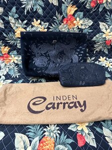 未使用　保管品　伝統工芸品　印伝　INDEN CARRAY　セカンドバッグ　ポーチ　セット