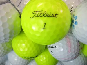 399【特A２級】タイトリスト Titleist PROV1/PROV1X [イエロー/ホワイト] 50個