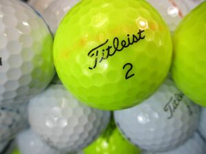 429【特A２級】タイトリスト Titleist PROV1/PROV1X [イエロー/ホワイト] 50個