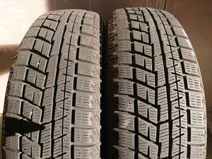 札幌 引き取り可 155/65R14 2本 YOKOHAMA iceGUADO iG60 格安溝あり 冬タイヤ中古 2021年製 IK-244-2F