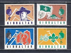 ジブラルタル 1968年 #209-12(NH) ジブラルタル ボーイスカウト連盟60年