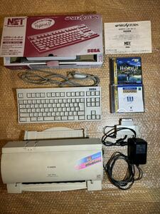 【動作未確認】　SEGA SATURN セガ サターン用　ワープロセット KOEI Canon プリンタ ジャンク　キーボード付