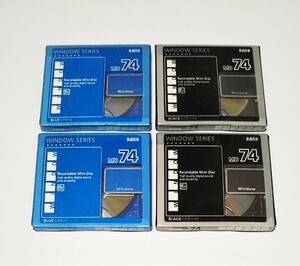 【新品MDディスク】DAISO WINDOWS SERIES ブルー2枚 ブラック2枚 合計4枚 未開封品 綺麗 希少　☆☆☆