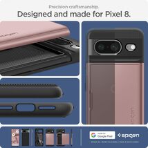 送料無料★Spigen Google Pixel8 ケース カード収納 耐衝撃 二重構造 スリム・アーマー (ローズ・ゴールド)_画像7