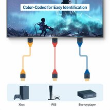 送料無料★HDMI ケーブル 3色セット 1m 8K 120Hz解像度 ウルトラハイスピードケーブル_画像5