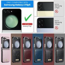 送料無料★MosFoil Galaxy Z Flip5 5Gケース ヴィンテージレザー 高級PUレザー 背面保護(ワインレッド)_画像2