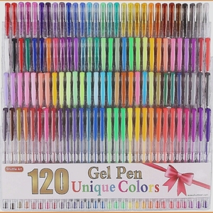 送料無料★Shuttle Art ジェルボールペン カラーペン 水性 カラーボールペン ゲルインク (120色セット)