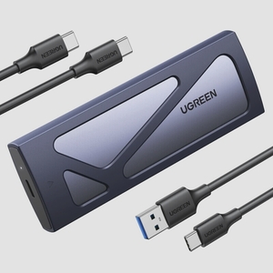 送料無料★UGREEN M.2 SSD外付ケースUSB C3.1 Gen2接続 UASP 2本ケーブル付 NVME/PCIE専用