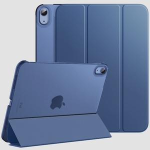 送料無料★Dadanism iPad 第10世代 タブレットケース 10.9インチ オートスリープ機能 三つ折り(アビスブルー)