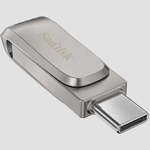 送料無料★USBメモリー128GB SanDisk USB3.1 Gen1-A/Type-C 両コネクタ搭載 回転式