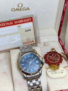 【美品】オメガ シーマスター メンズ 箱 ギャラ 有り 腕時計 SS 自動巻 OMEGA Seamaster オートマ クロノメーター 1501/823 168 1601