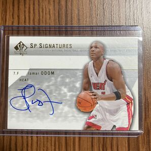 ラマーオドム　直筆サインカード　マイアミヒート　upper deck Lamar Odom sp signature 