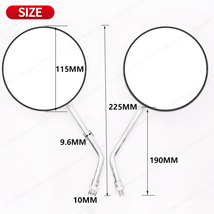 メッキ ミラー 丸 ラウンド ショート Z2 旧車 GSX400E RG250E GS750 GT750 Z400FX KH/CBX400F CBR400F/FOUR ホーク XJ400 GSタイプ 汎用_画像4