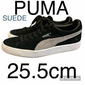 希少！PUMA SUEDE プーマスゥエード　ブラック　25.5cmローカットスニーカー　ビースティーボーイズ　ヒップホップ　アンダーグラウンド