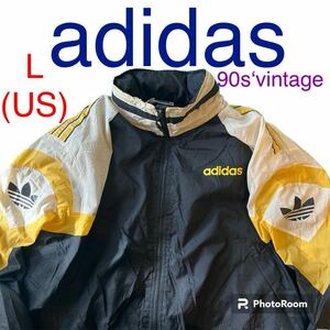 90s‘vintage adidas 希少！ヴィンテージアディダス　中綿ジャケット　L(US) 他にも1000円から売り切ります！他の出品分もご覧ください。