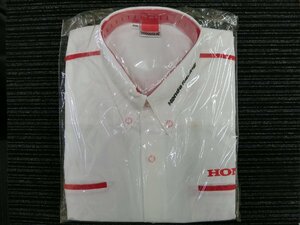 未使用品 ホンダ HONDA 刺繍ロゴ シャツ ワークシャツ 半袖 サイズ: XXL HONDA Racing 管理No.40143