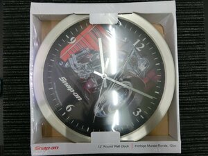 未使用品 スナップオン Snap-on 掛け時計 12ROUND Wall ClockHorloge Murale Ronde 12po SN09-1368S 管理No.40167