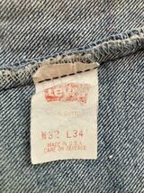 80s 90s Levi's リーバイス 501 ヴィンテージ ジーンズ デニム ハチナナ W32 L34 USA製 ボタン裏522 ジーパン ダメージ _画像9