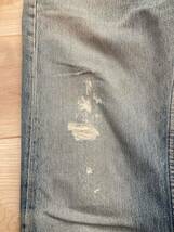 80s 90s Levi's リーバイス 501 ヴィンテージ ジーンズ デニム ハチナナ W32 L34 USA製 ボタン裏522 ジーパン ダメージ _画像2