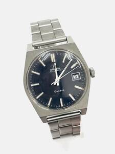 〈時計〉OMEGA オメガ　Geneve ジュネーブ　デイト　ブルー文字盤　メンズ 自動巻　腕時計【中古/現状品/訳あり品】004033-⑩ 