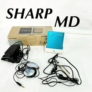 ▲現状品販売 SHARP シャープ DS33 Auvi MD-DS33-A ブルー系 MDウォークマン 通電のみ確認 劣化部品有り 【OTNA-836】