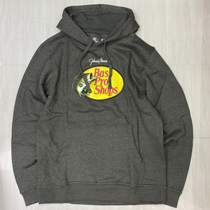 USA正規品 【L】 全米最大級アウトドアブランド Bass Pro Shops バスプロショップス Charcoal グレー フリースプルオーバーパーカ (BpsH5)