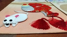 色紙 立体色紙 刺繍付色紙 手書き色紙 花柄 動物 現状品 10枚セット売りのみ 画像確認 商品説明 自己紹介必読下さい_画像6