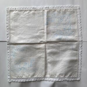 刺繍用布 リネン ホワイト 縁飾り付き