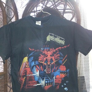 【服飾】 バンド Tシャツ ジューダス・プリースト JUDAS PRIEST Mサイズ 着丈約73cm 身幅約50cm 当時物 ビンテージ レア　＿