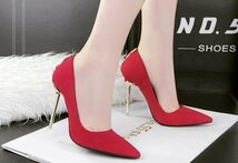 LRM319★おしゃれ　エナメル　8/10.5㎝　ハイヒール　レディース　パンプス ピンヒール 　パーティー 結婚式　美脚 　婦人靴_画像3