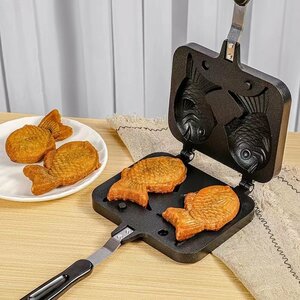 LRM002★家庭用 たい焼き器 鯛焼き メーカー 和菓子 ガスコンロ パーティー 景品 プレート ホットサンド たいやき