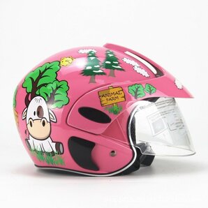 LRM450 子供用ヘルメットバイクヘルメット 半キャブ ジェット ヘルメット 半帽 シールド付き の画像5