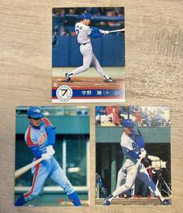  Mr. . pre -! Calbee Professional Baseball chip s middle day ...1990 year No.39 1989 year No.304 1987 year No.58
