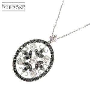 ブラックダイヤ 0.65ct ダイヤ 0.35ct K18 WG ネックレス 45cm ホワイトゴールド 750 Diamond Necklace 90215455