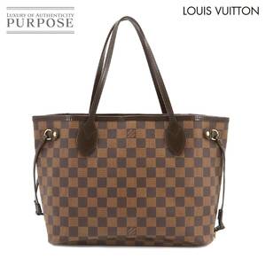 新品同様 ルイ ヴィトン LOUIS VUITTON ダミエ ネヴァーフル PM トート バッグ エベヌ N51109 ブラウン Damier Neverfull PM 90220621