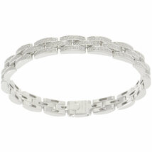 カルティエ Cartier マイヨンパンテール ファイン 3連 フルダイヤ ブレスレット 16.5cm K18 WG 750 Maillon Panthere Bracelet 90216285_画像2