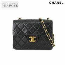 新品同様 シャネル CHANEL ミニ マトラッセ チェーン ショルダー バッグ レザー ブラック A01115 ゴールド 金具 ヴィンテージ 90220569_画像1