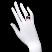 リング 12号 アメジスト ダイヤ 0.07ct K18 YG イエローゴールド 750 指輪 Amethyst Ring 90220719_画像7