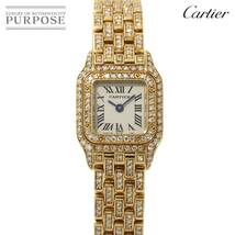 カルティエ Cartier ミニパンテール レディース 腕時計 アフターダイヤ アイボリー 文字盤 K18YG クォーツ mini panthere 90202926_画像1