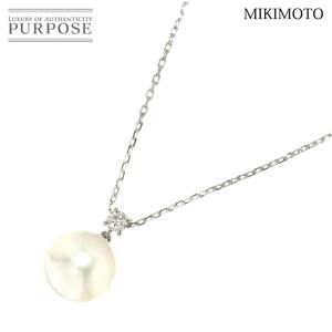  Mikimoto MIKIMOTO White Butterfly pearl 11.0mm diamond necklace 41cm K18 WG white gold 750 pearl Pearl Necklace 90194579