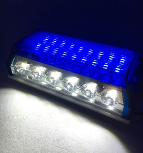 24V LED サイド マーカー ダウンライト付 10個セット 汎用 角型 ブルー 青 ステー付 路肩灯 アンダーライト デコトラ等