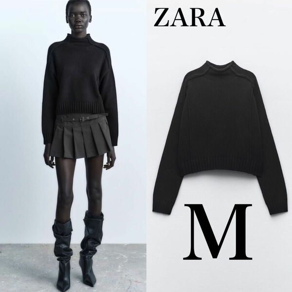 ZARA ビジブルシームニットセーター　新品　タグ付き