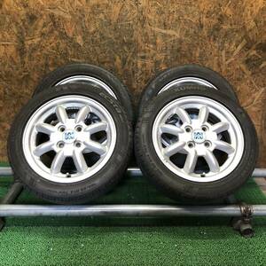 MINILITE　14×4.5J　100/4H　165/55R14　極上バリ山タイヤ付き　A-294　福岡　★引き取り大歓迎★即決サービス品★早い物勝ち★