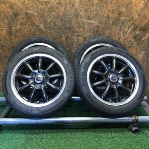 JP　STYLE　15×4.5J　100/4H　165/55R15　極上バリ山タイヤ付き　A-299　福岡　★引き取り大歓迎★即決サービス品★早い物勝ち★