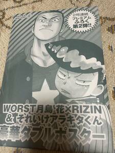 月刊少年チャンピオン 付録 WORST月島花　RIZIN それいけアラキタくん豪華ダブルポスター